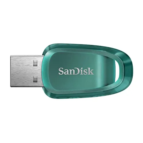 SanDisk Ultra Eco 64 GB USB 3.2 Stick - Nachhaltig aus 70% recyceltem Kunststoff, bis zu 100 MB/s Übertragungsgeschwindigkeit und drehbares Design