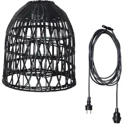 MARELIDA Lampenschirm BELL - Rattanstil für Außen - Wetterfester Lampenschirm BELL in Rattanoptik mit E27 Fassung, ideal für stimmungsvolle Abende im Freien. Einfach zu montieren und mit dimmbaren Leuchtmitteln kombinierbar.
