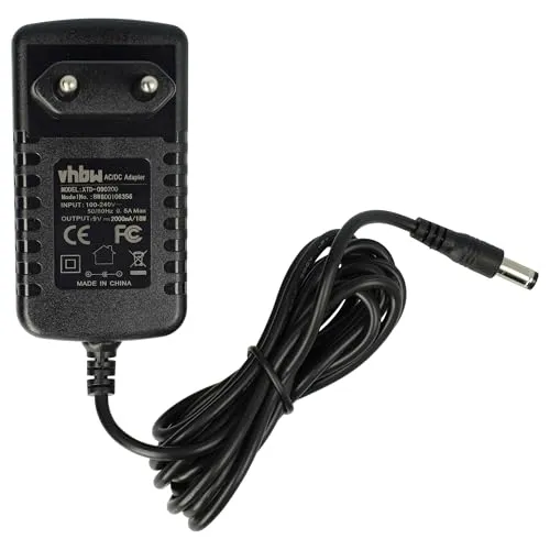 vhbw Netzteil kompatibel mit Casio CTK-541, CTK-533, CTK-540, CTK551, CTK-530, CTK-531, CTK541 Elektrogeräte - AC/DC Netzadapter