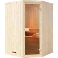 FinnTherm Innensauna Corner mit 2 Sitzbänken