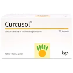 Curcusol Kapseln - Arzneimittel mit 80 mg Curcumin pro Kapsel, unterstützt die Verdauung und hat entzündungshemmende Eigenschaften. Frei von Allergenen und Konservierungsstoffen, ideal für eine gesunde Ernährung.