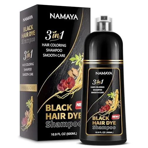 Schwarzes Haarfärbeshampoo – 500ml für Männer & Frauen