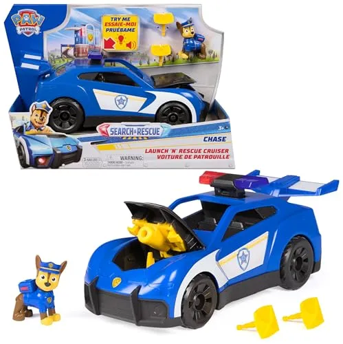 Paw Patrol - Launch N Rescue Cruiser mit Chase-Figur - Erlebe spannende Abenteuer mit dem Launch N Rescue Cruiser! Ideal für Kinder ab 36 Monaten, aus robustem Kunststoff für langlebigen Spielspaß.