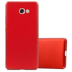 Cadorabo Hülle für Samsung Galaxy A7 2017 Schutzhülle in Rot Hard Case Handy Hülle Etui