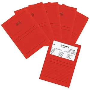 ELCO Sichthüllen Ordo classico DIN A4 rot glatt 120 g/qm - 100 Sichthüllen für DIN A4, dokumentenecht und umweltfreundlich (FSC®-zertifiziert) - perfekt für die ansprechende Präsentation Ihrer Unterlagen.