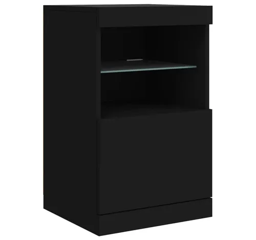 vidaXL Sideboard mit LED-Leuchten in schwarz von vidaXL