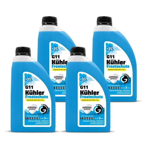 Kühlerfrostschutz G11 Kühlflüssigkeit Blau 3 Jahre bis -35°C Kühlmittel 4L