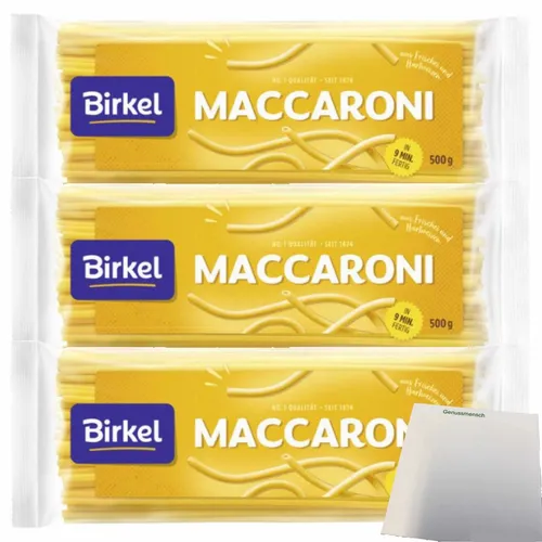 Birkel No 1 Maccaroni 3er Pack 3x500g Packung usy Block