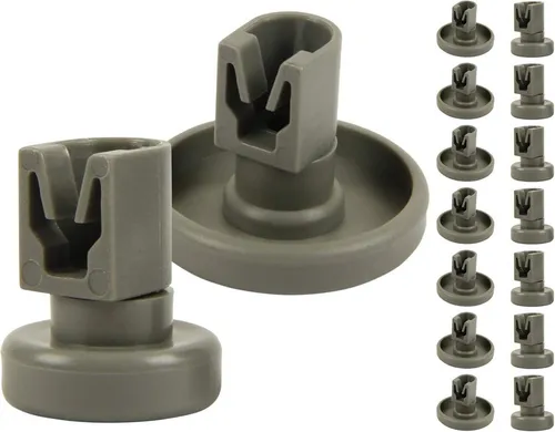 McFilter Geschirrspüleinsatz Set aus 8 Korbrollen Oberkorb & 8 Korbrollen Unterkorb, langlebiger Kunststoff