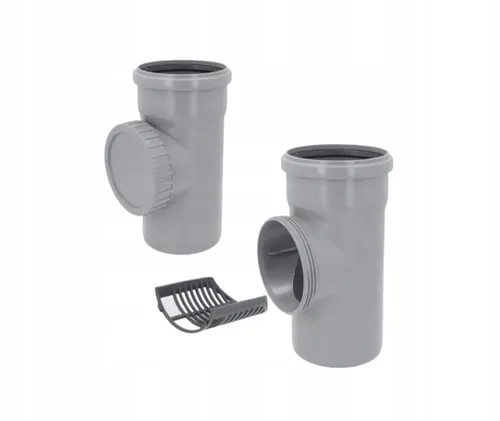 Fallrohrfilter Ø110 mm Grau – Regenrohrablauf mit Sieb / Regenrohrfilter