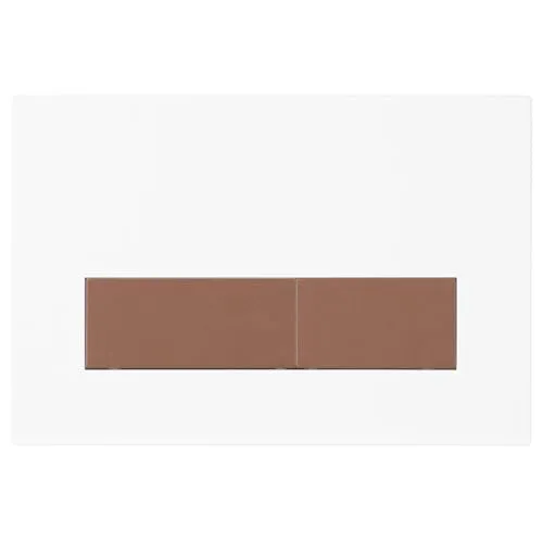 Mendorio WC Drückerplatte,kompatibel mit Geberit Sigma,UP300 & UP320 Serien Betätigungsplatten,mit Doppelspülung (Matt Weiß & Bronze Knopf)