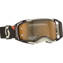 Scott Prospect 2.0 AMP Chrome Crossbrille - Braun/Beige Gold-Getönt, Einheitsgröße - Sportbrillen mit Quick Lens Release System für schnellen Scheibenwechsel und optimalem UV-Schutz. Ideal für Motorradfahrer, die beste Sicht und Sicherheit verlangen!