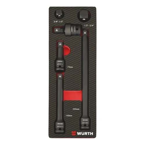 Würth ORSY System-Einlage Kraft-Steckschlüssel Zubehör 1/2 Zoll 6-tlg Carbon 096