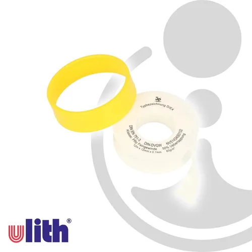 ULITH PTFE Gewindedichtband Teflonband Frp, 12 m für Heizung, Trinkwasser DVGW