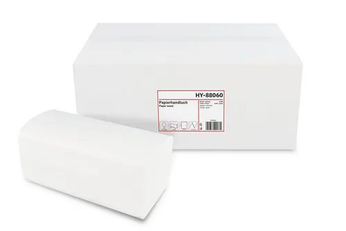 Hypafol Papierhandtücher für Spender | 2-lagig, 128000 Blatt - Die robusten, 2-lagigen Papierhandtücher aus Recycling-Papier sind saugstark und reißfest. Praktisch verpackt für Handtuchspender, ideal für Büros, Praxen und Studios. Perfekt für hygienisches Händetrocknen.
