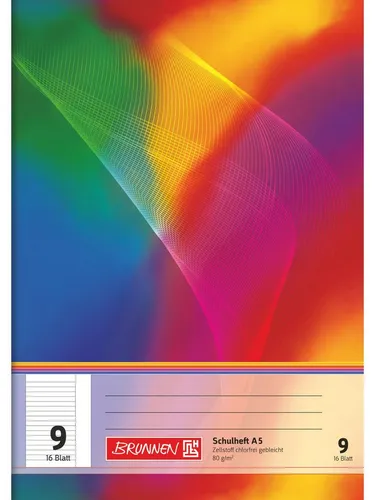 Baier & Schneider Schulheft Schulheft A5 liniert mit Rand Lineatur 9 16 Blatt, liniert mit Rand Lineatur 9 FSC MIX Drahtheftung