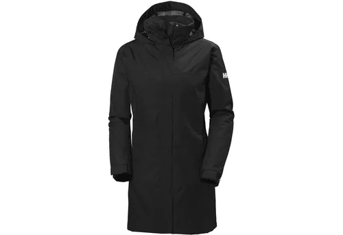 Helly Hansen Damen Regenjacke W Aden Long Insulated - Schwarz, XS - Funktionsjacke für Damen, wasser- und winddicht sowie isolierend, ideal für Outdoor-Aktivitäten bei jedem Wetter.