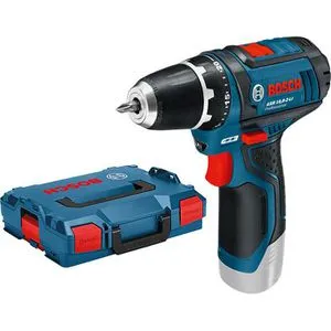 Bosch Professional 12V System Akku Bohrschrauber GSR 12V-15 - Kompaktes Design, 30 Nm Drehmoment und optimal für enge Stellen, inkl. L-BOXX und Einlagen
