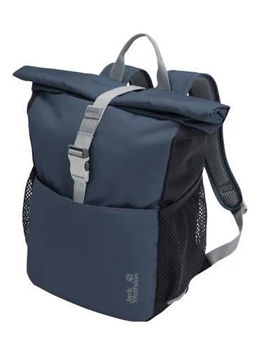 Jack Wolfskin Kinder-Tagesrucksack Island Mini - Nachtblau, 10 Liter - Taschen für Kinder ab 6 Jahren, mit Rolltop-Design und abnehmbarer Sitzmatte für Komfort und Spielspaß unterwegs.