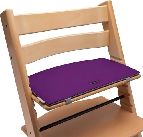 Sitzkissen Hochstuhl kompatibel mit Stokke Tripp Trapp Hochstuhl (lila/grau) Sitzpolster Kissen Sitzauflage Stuhl Polster Auflage Filz - Zubehör für Kinderstuhl Holz Treppenhochstuhl | Mahona
