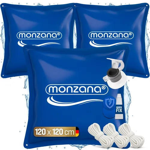 Monzana® 3X Poolkissen Winter XL - Chlorbeständig und Frostsicher - Luftkissen für Pools, chlorbeständig und bis -20°C frostfest. Verhindert Wasseransammlungen unter der Abdeckung und bietet durch doppelte Nähte hohe Stabilität.