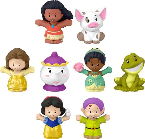 Fisher-Price Little People Kleinkindspielzeug Disney Princess Story Duos, 8-teiliges Figuren-Set für Kinder, ab 18 Monaten