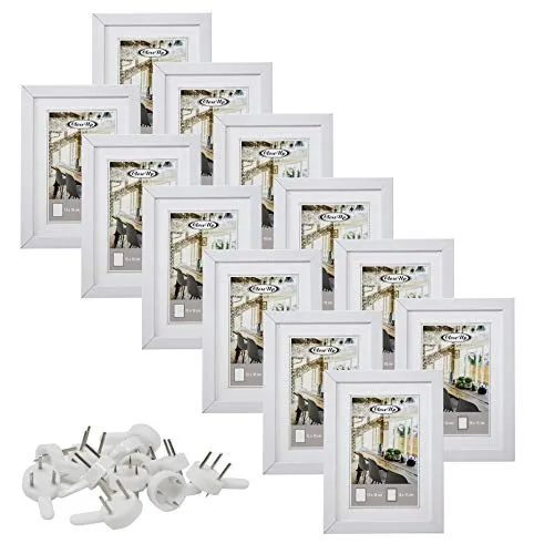 Close Up Bilderrahmen-Set 12 STK. 13x18 cm – Weiß - Wand- & Tischbilderrahmen, bruchsichere Acrylglas-Scheibe und stabiler MDF-Rahmen für kreative Erinnerungen, ideal für Kinderzimmer und vielseitig einsetzbar.