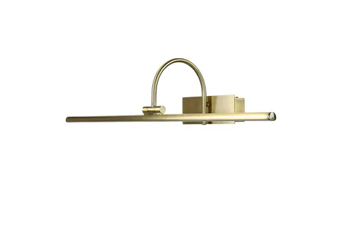 Licht-Erlebnisse LED Bilderleuchte GWENDI - Bilderleuchten in Messing Antik Jugendstil, 12W LED, ideal für Wohnzimmer oder Badezimmer, sorgt für eine elegante Lichtatmosphäre und breite Lichtstreuung.