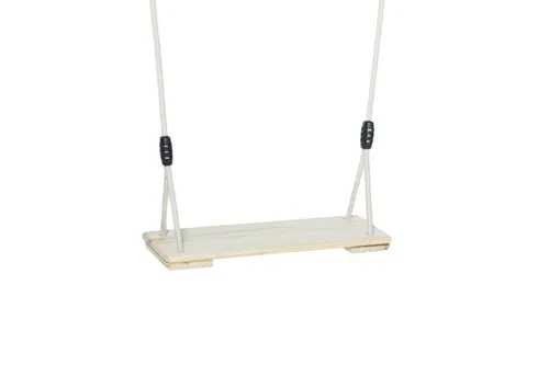 DICE Schaukelsitz aus Kiefernholz - Robuster Schaukelsitz aus imprägniertem Kiefernholz mit geflochtenem Seil, ideal für Kinder ab 3 Jahren. Perfekt für den sicheren Spielspaß im eigenen Garten.
