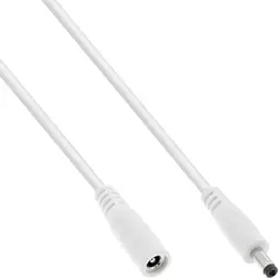 Inline® VerLängerungskabel, DC Stecker 4,0x1,7mm, weiß, 2m