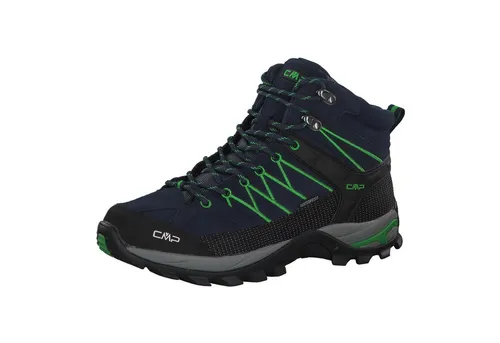 CMP Rigel Mid Trekking Shoes WP - B.Blue-Gecko, Größe 39 - Wanderschuhe aus hochwertigem Suede Leder, wasserdicht und perfekt für anspruchsvolle Wanderungen in der Frühjahr-Sommer Saison.