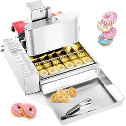 VEVOR Kommerzielle Automatische Donut Maschine 6 Reihen - Sonstige Gastronomieartikel - Produzieren Sie mühelos bis zu 360 Donuts pro Stunde mit dieser langlebigen, einfach bedienbaren Maschine aus rostfreiem Edelstahl.