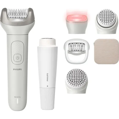 Philips Series 9900 Beauty Set BRE738/00 - Das Philips Series 9900 Beauty Set BRE738/00 bietet vielseitige Pflege mit innovativen Aufsätzen. Die Gesichtsreinigungsbürste sorgt für gründliche Reinigung, während der Epilierer für langanhaltende Glätte sorgt.