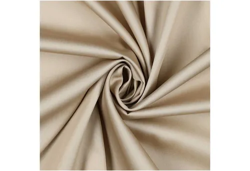 maDDma Stoff 0,5m Baumwollstoff mit Satinoptik ab 50x150cm unifarben, sand