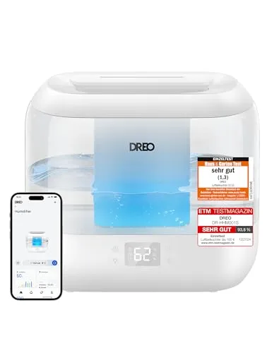 DREO Smart Luftbefeuchter für Schlafzimmer – 4L, leise und effizient