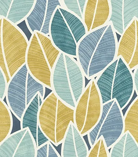 Rasch Tapeten Vliestapete (Botanical) Blau 10,05 m x 0,53 m - Stylische Vliestapete im Botanical-Stil, leicht abziehbar und schmutzresistent. Ideal für eine kreative Raumgestaltung.