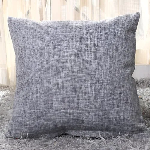 Interior by Hakito 2er Set Kissen mit Füllung (40x40cm grau) Modell Paul Leinenoptik versteckter Reisverschluss, als Sofakissen, Couchkissen, Premium Füllkissen inklusive, Doppelpack