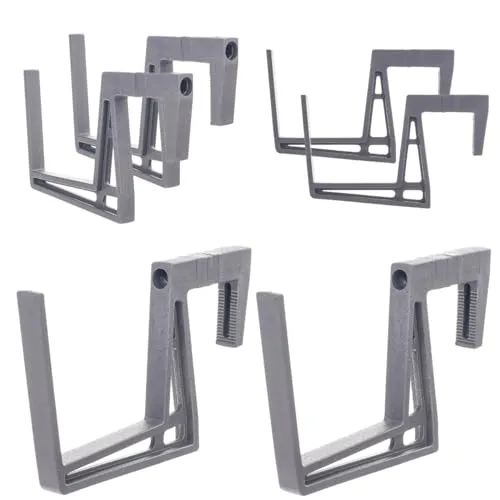 KADAX Balkonkastenhalter aus Plastik, Blumenkastenhalterung ohne Bohren, verstellbare Haken und Halter für Blumenkasten, Balkonkasten Halterung für Balkon (Anthrazit 2-er Set)