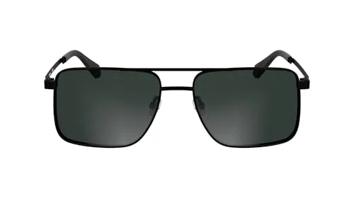 CALVIN KLEIN JEANS CKJ25201S Sonnenbrille - Sportbrille in Matte Black, mit leichtem Metallrahmen und doppeltem Steg, ideal für den täglichen Gebrauch und anpassbar für Korrekturgläser.