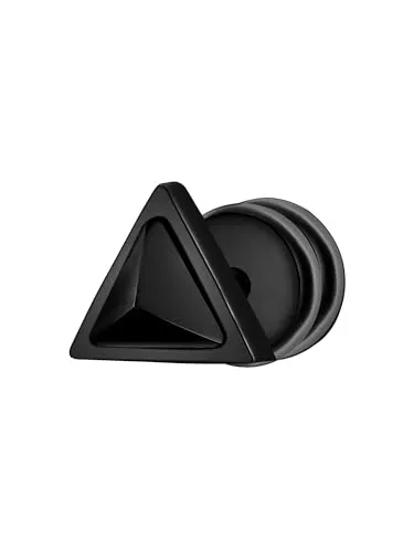 True Rebels Single-Ohrstecker Dreieck schwarz - Maskuliner Ohrstecker aus Edelstahl, kratzfest und wasserunempfindlich. Ideal für aktive Männer, mit dunklem Zirkonia-Besatz und edler Formensprache.