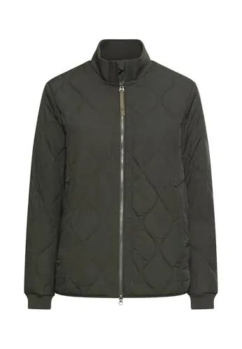 camel active Damen Steppjacke Waldgrün mit Taschen - Moderne Steppjacke im Regular Fit mit reflektierenden Details, ideal für den Alltag. Praktische Taschen und ein stylisches Design machen sie zum perfekten Begleiter.