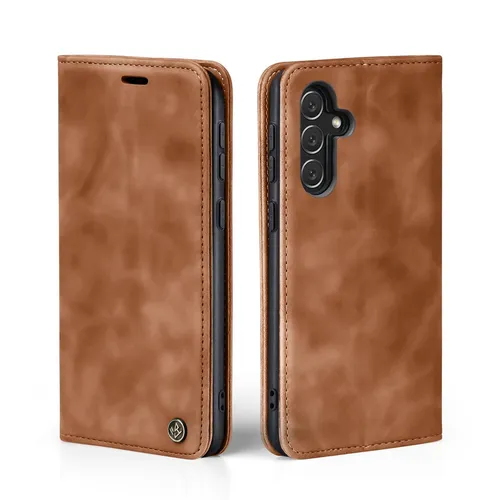 Handy Hülle für Samsung Galaxy A54 5G Klapp Magnet Smartphone Cover Case Braun