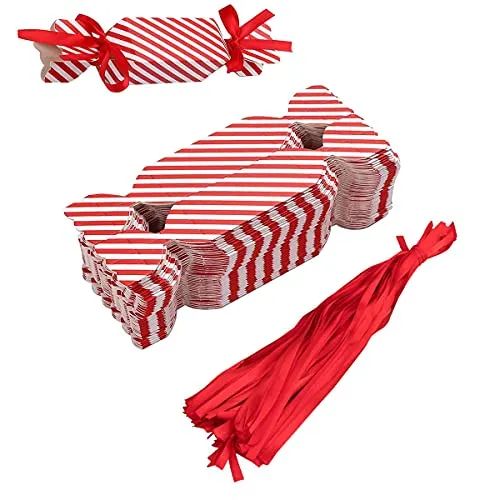DARENYI 50 Stück Geschenkschachtel Klein Geschenkboxen Papier Süßigkeiten Box Weihnachten Pappschachtel Klein Dekorbox Christmas Schachteln für Süßigkeiten, Schokolade etc