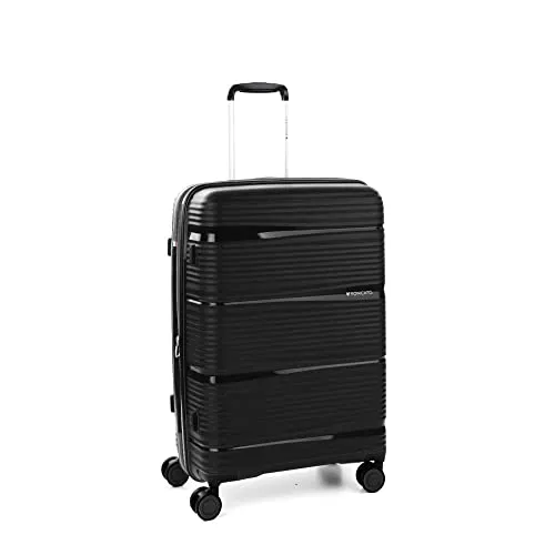 Roncato R-LITE Mittelgroßer Koffer 66 cm Erweiterbar - Schwarz