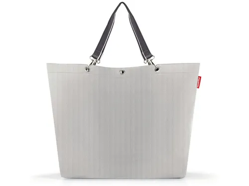 reisenthel shopper XL Einkaufstasche Herringbone Grey 35 L - Einkaufstasche mit 35 L Volumen, robustes Polyester-Material und stylisches Herringbone-Design, perfekt für den täglichen Einkauf oder Ausflüge.