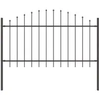 vidaXL Gartenzaun Grau 680 x 100 cm - Gartenzäune, langlebig und wetterbeständig aus pulverbeschichtetem Stahl – der perfekte Schutz für deinen Garten oder deine Terrasse.