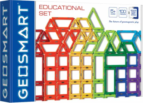 Geo Smart Lernset (100 Teile) - Magnetisches Konstruktionsspielzeug - Klemmbausteine für kreative Köpfe ab 5 Jahren. 100 Teile mit starkem Magnet-System fördern spielerisch Geometrie und räumliches Denken. Ideal für endlosen Konstruktionsspaß!