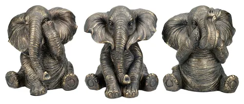 Figuren Shop GmbH Tierfigur Elefanten Figuren 3er Set von Figuren Shop