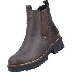 Rieker Y8150-25 Schlupfstiefel Kunstleder Damen in braun - Gr. 36 - Wanderschuhe mit pflegeleichter Oberfläche, komfortablem Wechselfußbett und Elastikeinsatz für optimalen Sitz und Bequemlichkeit.