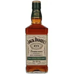 Jack Daniels Rye - Tennessee Straight Rye Whiskey - Whisky, hergestellt nach traditionellem Rezept seit 1866, mit 70% Roggen für ein unverwechselbares Aroma und mehrjähriger Reifung in Weißeichenfässern.
